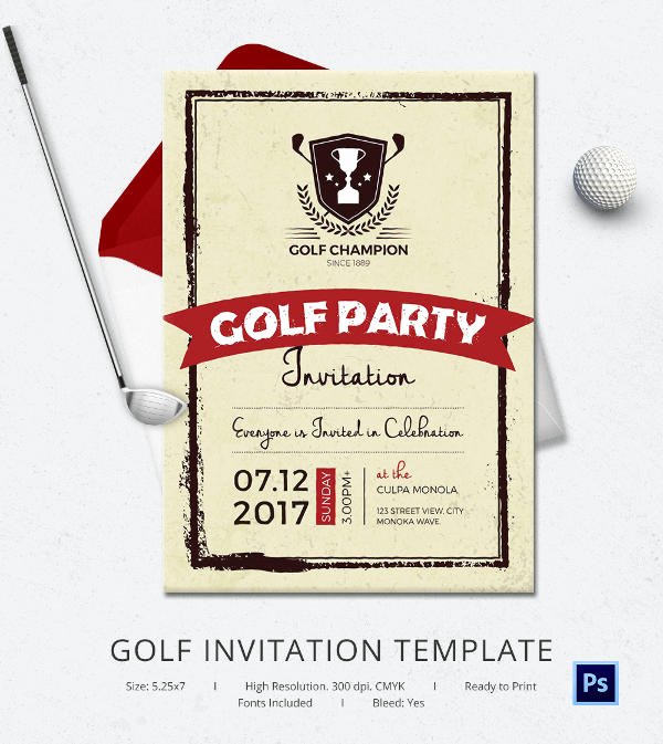 Golf tournament Invitation Template Lovely 25 Fabulous Golf Invitation Templates &amp; Designs