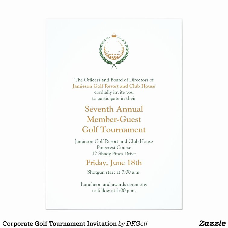 Golf tournament Invitation Template New Corporate Golf tournament Invitation