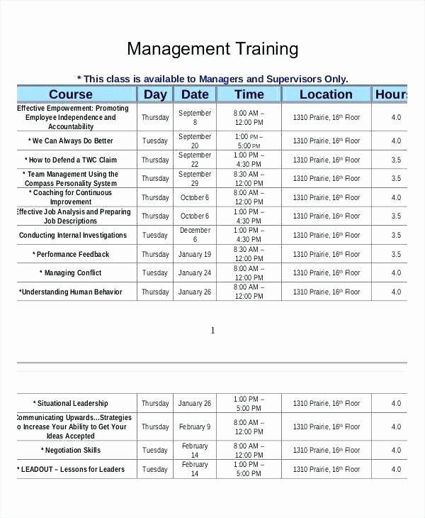 Google Docs Employee Schedule Template Beautiful Staff Training Schedule Template