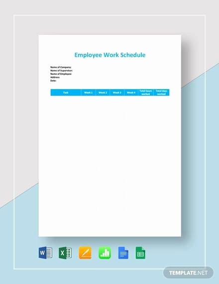 Google Docs Employee Schedule Template Luxury Free 26 Samples Of Work Schedule Templates In Google Docs