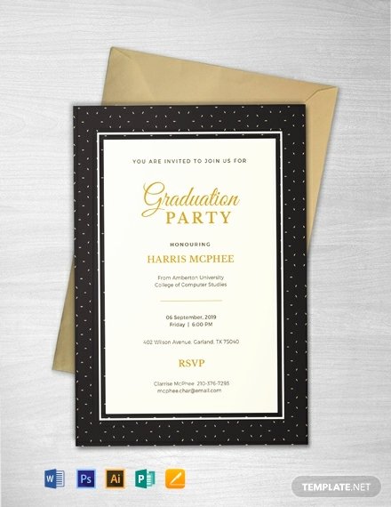 Graduation Dinner Invitation Template Beautiful 55 Free Rsvp Card Invitation Templates Word