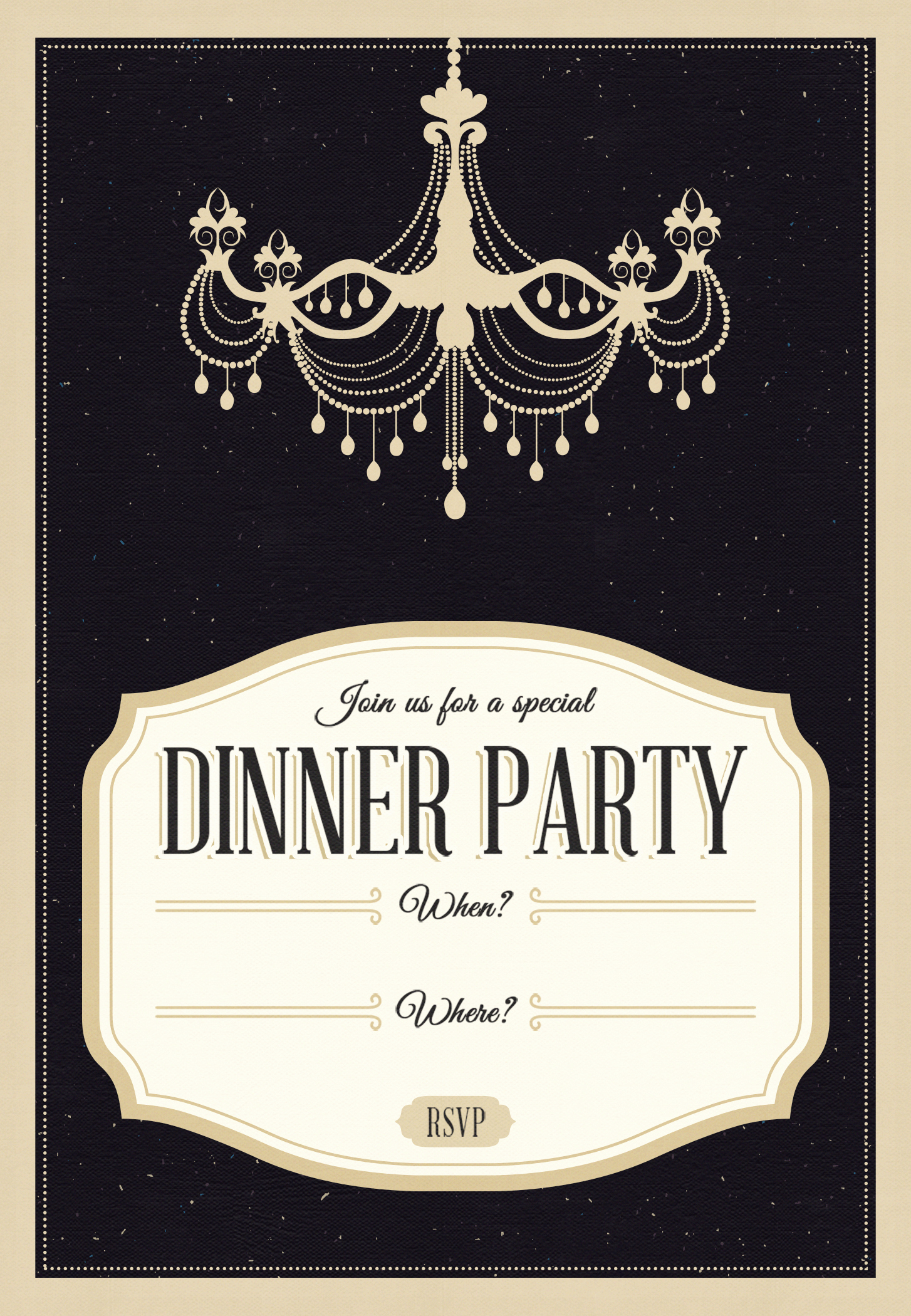 Graduation Dinner Invitation Template Best Of Classy Chandelier Free Printable Dinner Party Invitation