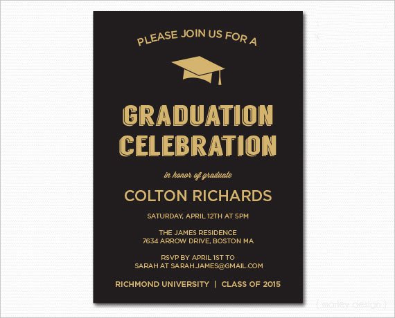 Graduation Dinner Invitation Template Fresh 49 Graduation Invitation Designs &amp; Templates Psd Ai