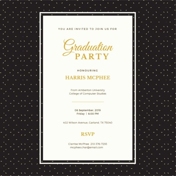 Graduation Dinner Invitation Template Luxury 42 Sample Graduation Invitation Designs &amp; Templates Psd