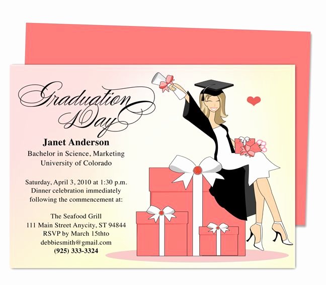 Graduation Party Invitation Template Free Awesome 46 Best Printable Diy Graduation Announcements Templates