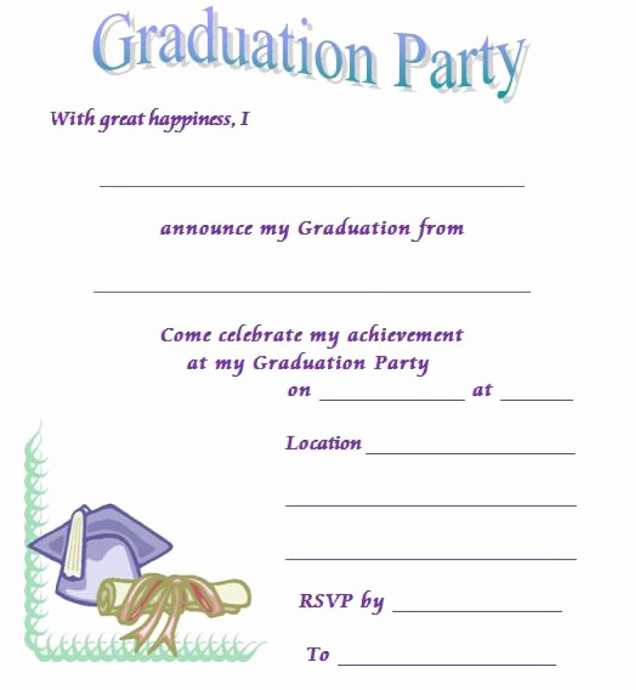 Graduation Party Invitation Template Free Beautiful 40 Free Graduation Invitation Templates Template Lab