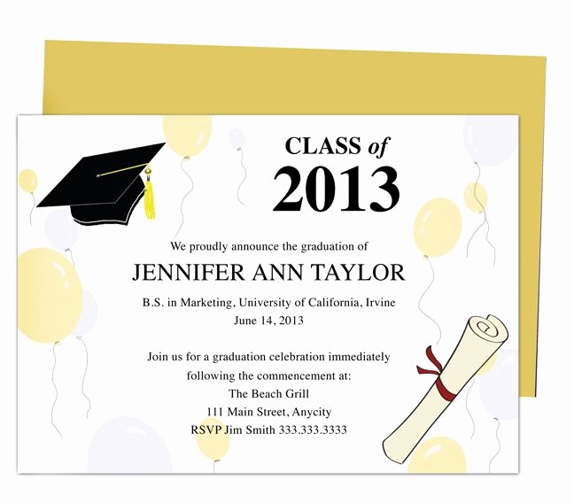 Graduation Party Invitation Template Free Luxury Printable Diy Templates for Grad Announcements Partytime