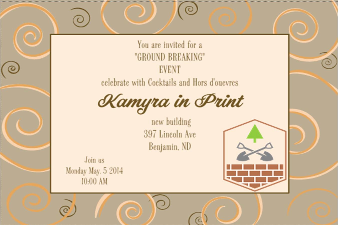 Grand Opening Invitation Template Free Elegant Grand Opening Invitations and Ground Breaking Invitations