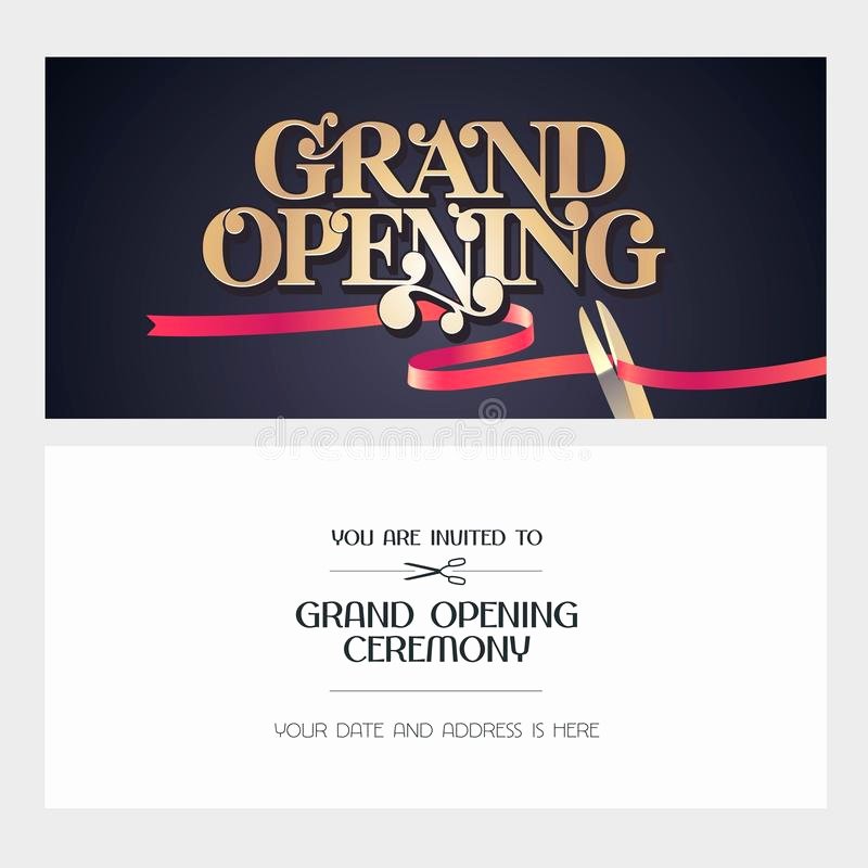 Grand Opening Invitation Template Free Fresh Grand Opening Vector Illustration Background Invitation