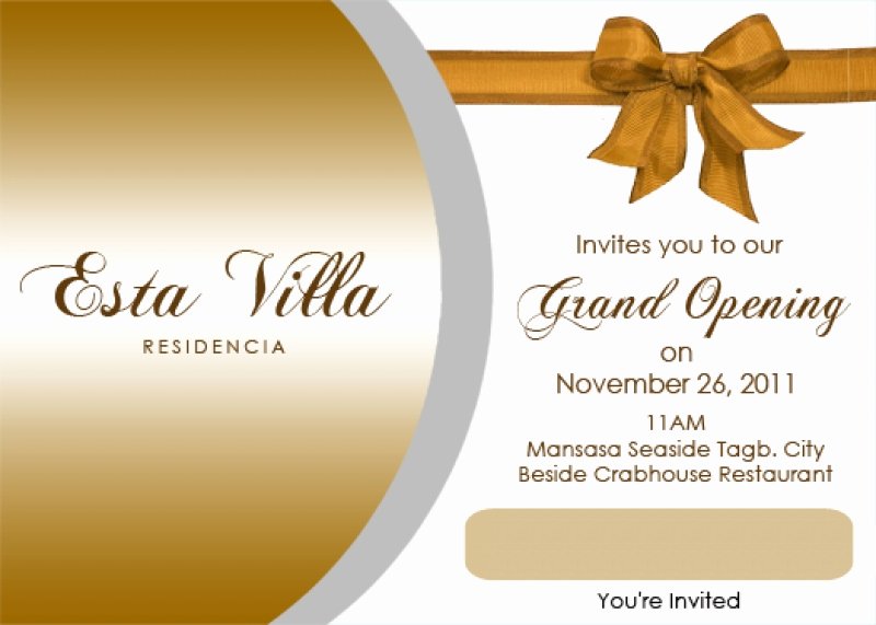 Grand Opening Invitation Template Free Unique Grand Opening Invitation Template Free