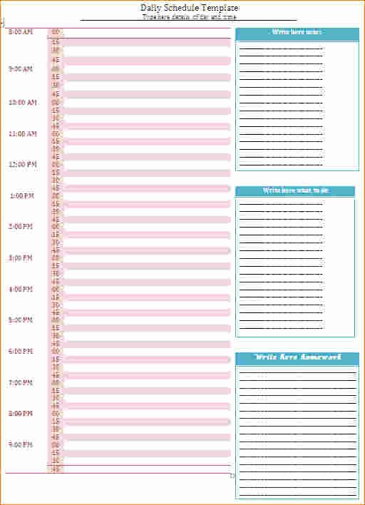 Half Hour Schedule Template Best Of 28 Of Half Hourly Daily Planner Template