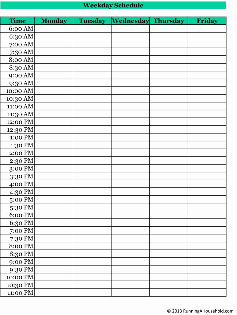 Half Hour Schedule Template Best Of Feeling Overbooked assess Your Schedule to Find Out