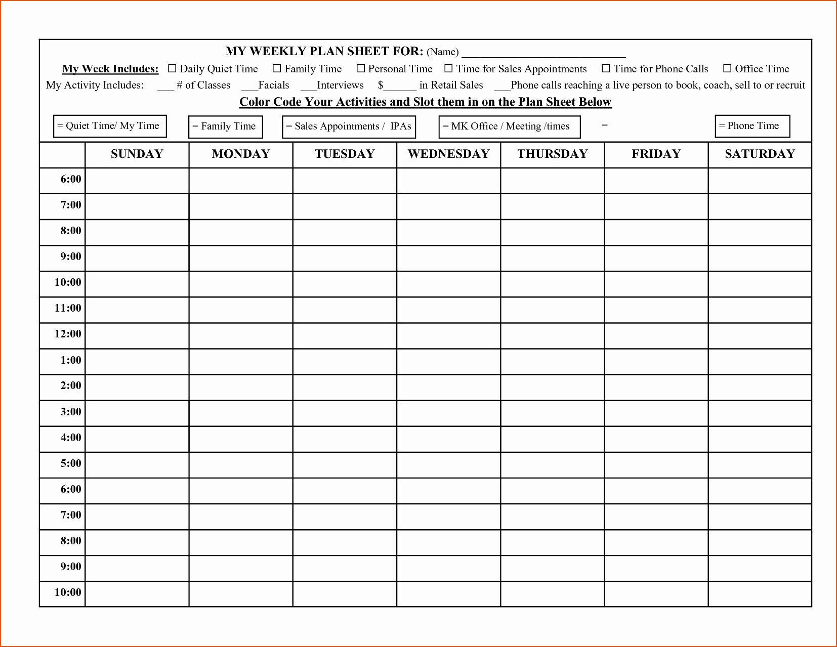 Half Hour Schedule Template Lovely Week Calendar 2017 Hour Template Printable for Free