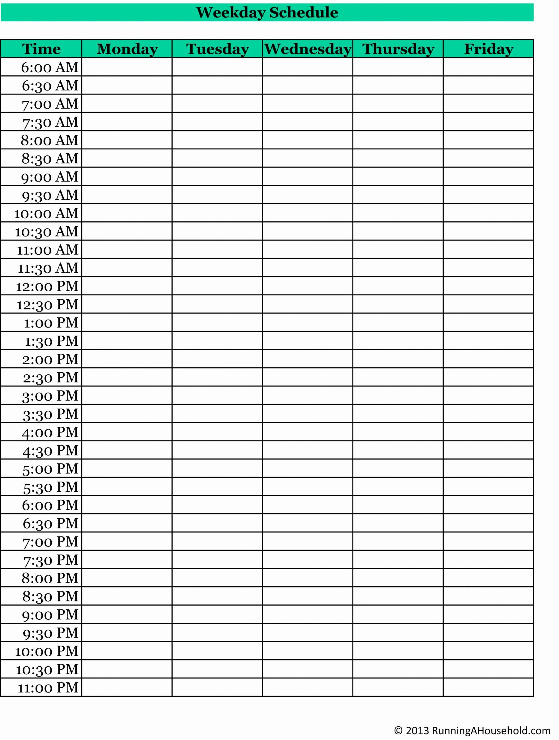 Half Hour Schedule Template New Keeping Your Home Clean and Clutter Free Running A Household