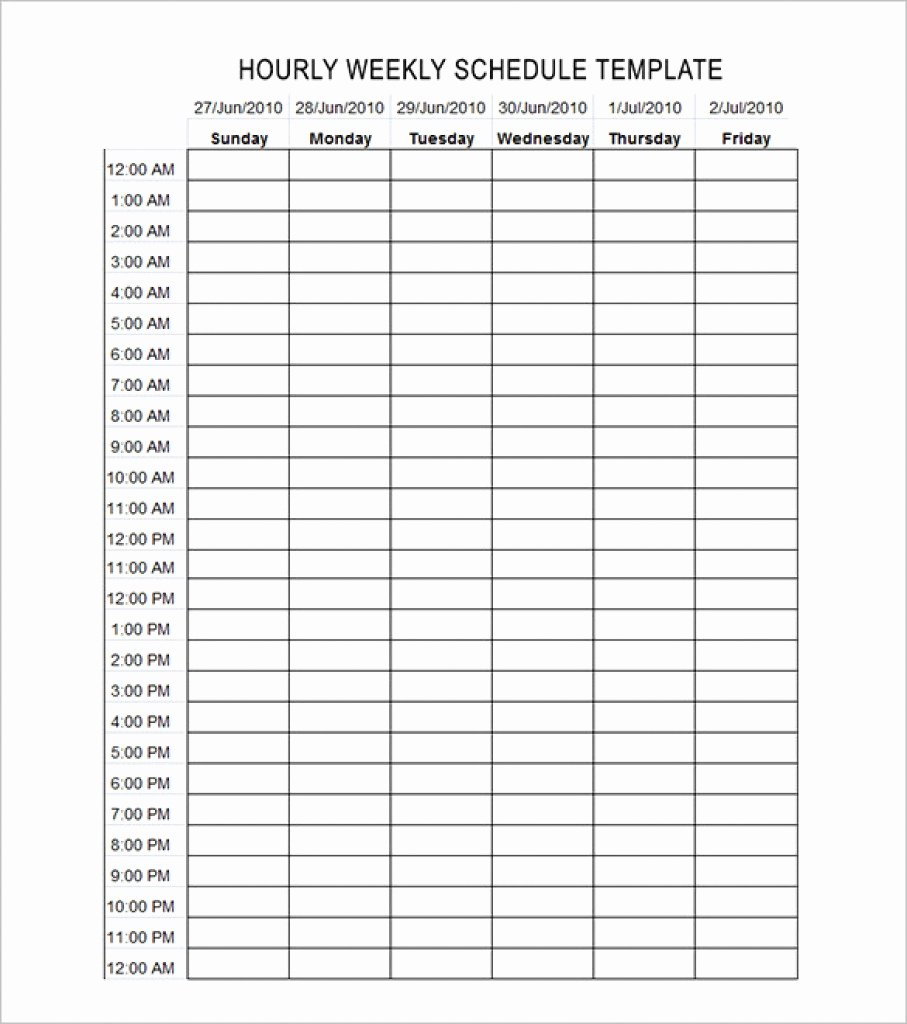 Half Hour Schedule Template New Printable Calendar by Hour