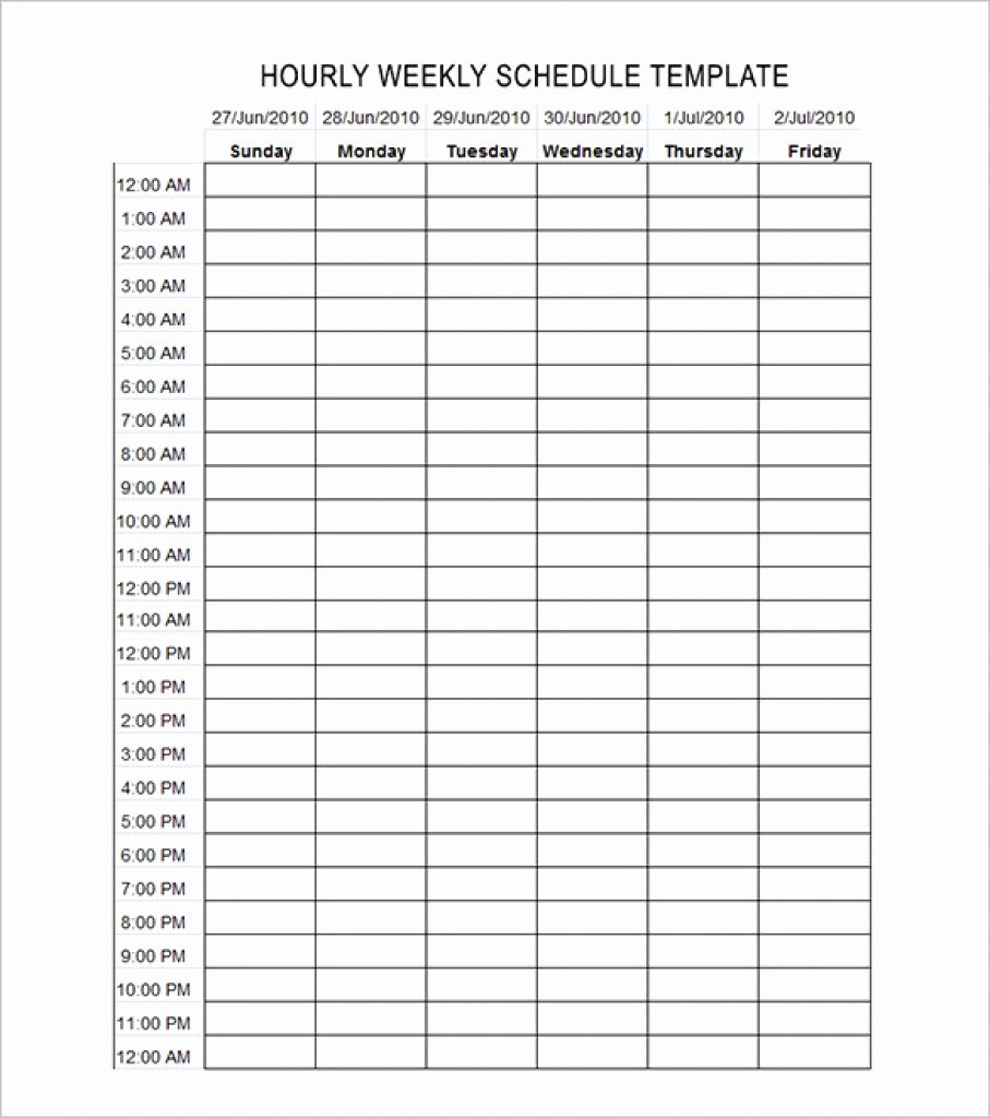  26 Half Hour Schedule Template Effect Template