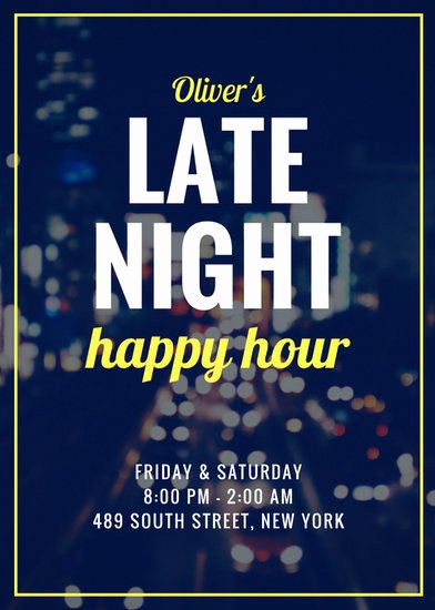 Happy Hour Invitation Template Beautiful Customize 171 Happy Hour Flyer Templates Online Canva