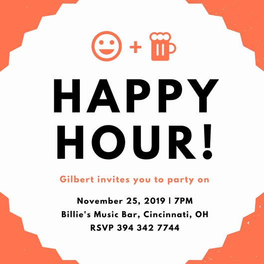 Happy Hour Invitation Template Best Of Happy Hour Invitation Templates Canva