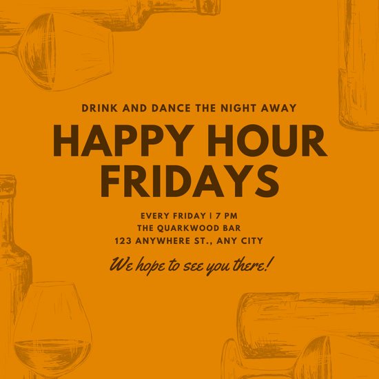 Happy Hour Invitation Template Elegant Customize 71 Happy Hour Invitation Templates Online Canva