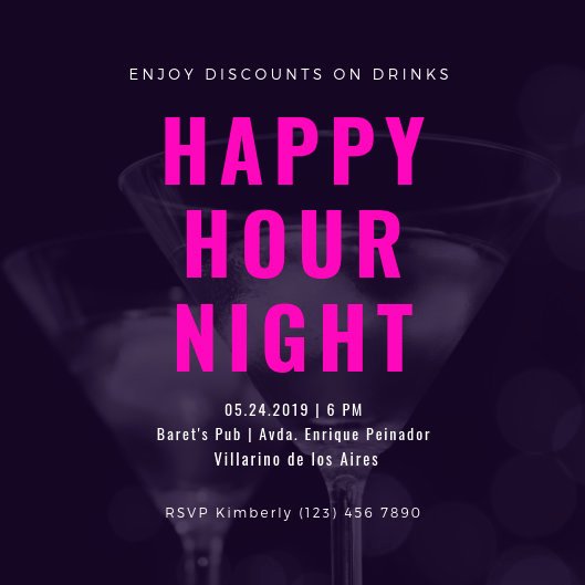 Happy Hour Invitation Template Fresh Customize 101 Happy Hour Invitation Templates Online Canva