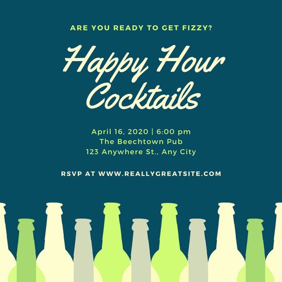 Happy Hour Invitation Template New Customize 74 Happy Hour Invitation Templates Online Canva