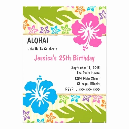 Hawaiian themed Invitation Template Best Of Free Hawaiian Invitation Template