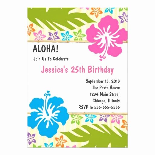 Hawaiian themed Invitation Template Best Of Free Hawaiian themed Invitation Templates