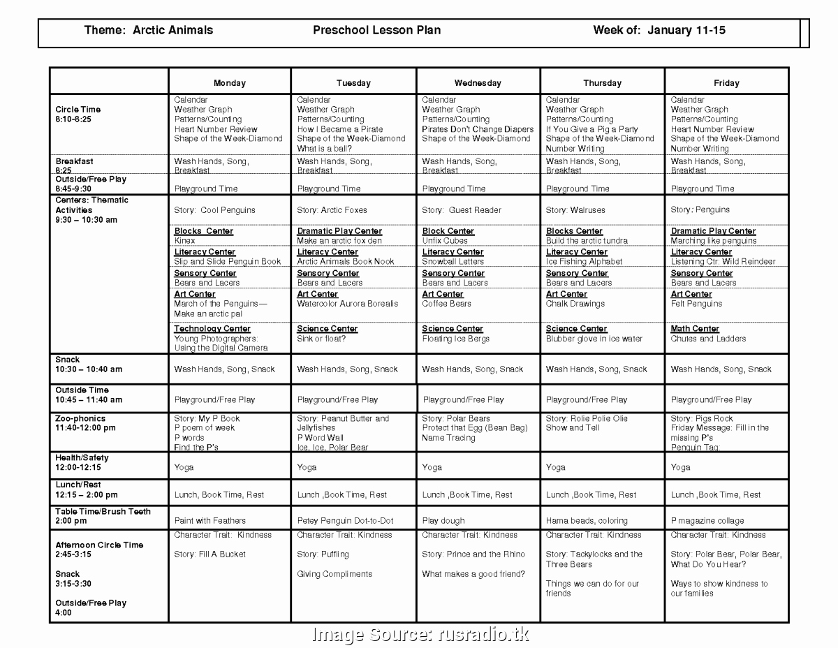 Head Start Lesson Plan Template Awesome Naeyc Lesson Plan Template for Preschool