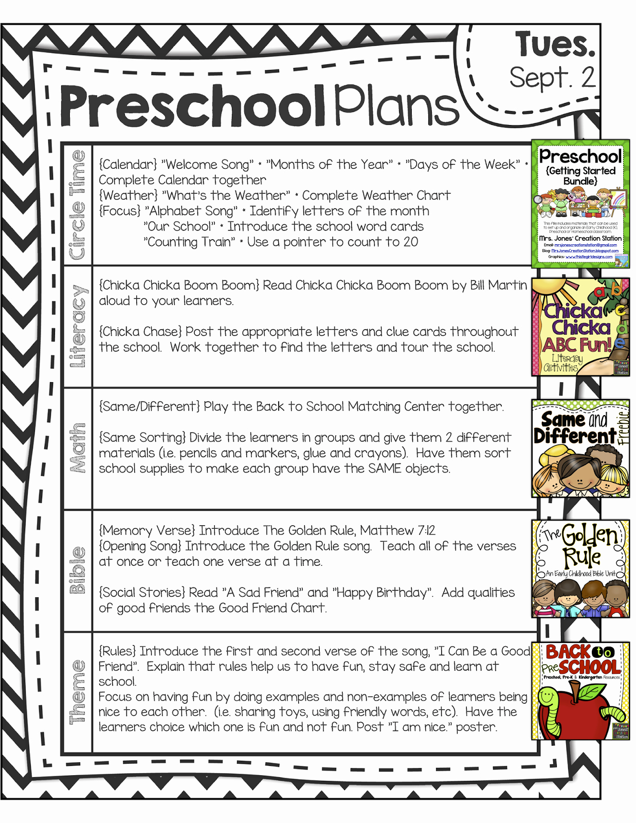 Head Start Lesson Plan Template Luxury Peek at My Week Back to Pre School