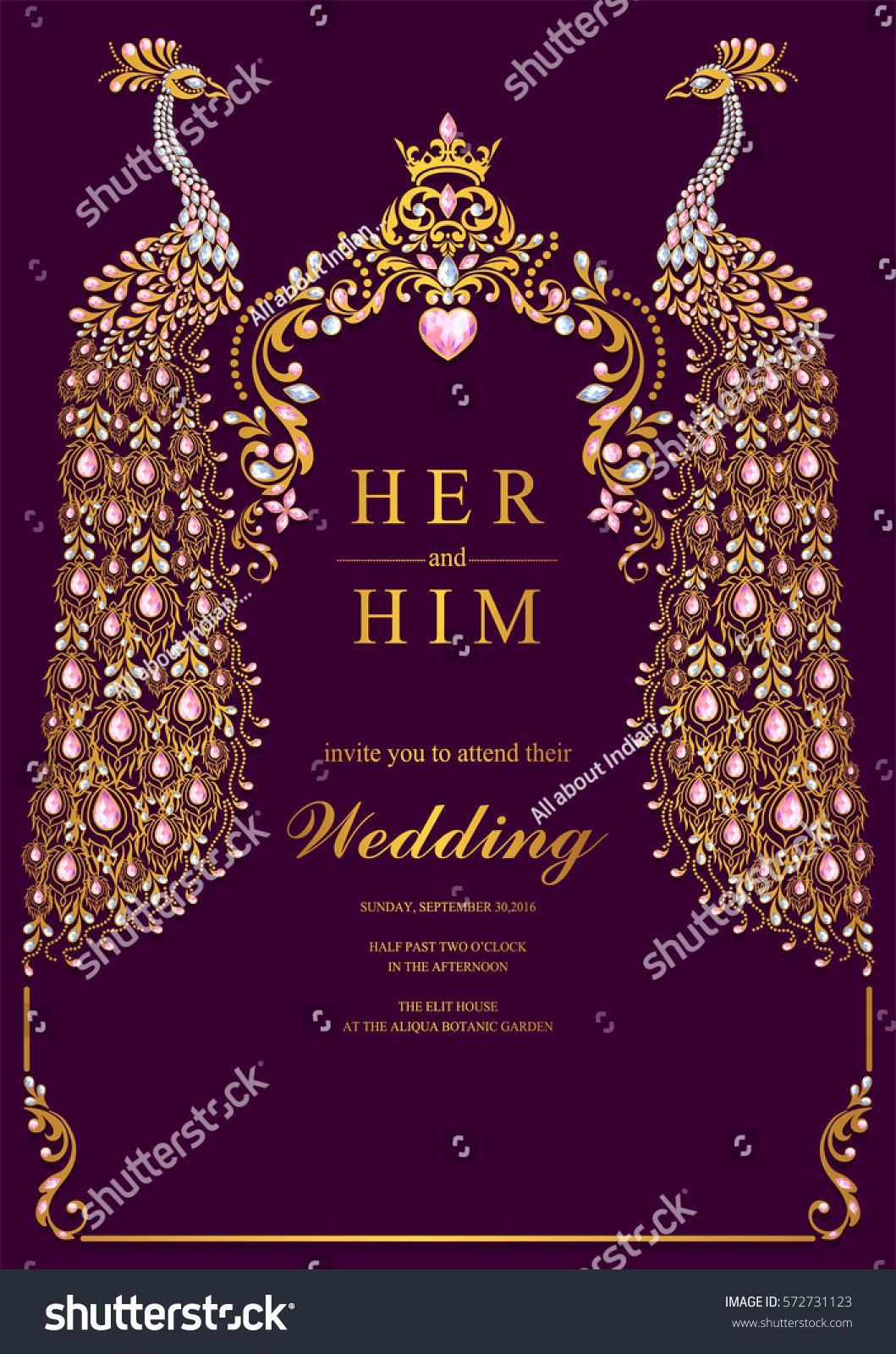 Hindu Wedding Invitation Template Awesome Indian Wedding Invitation Card Templates Gold Stock Vector