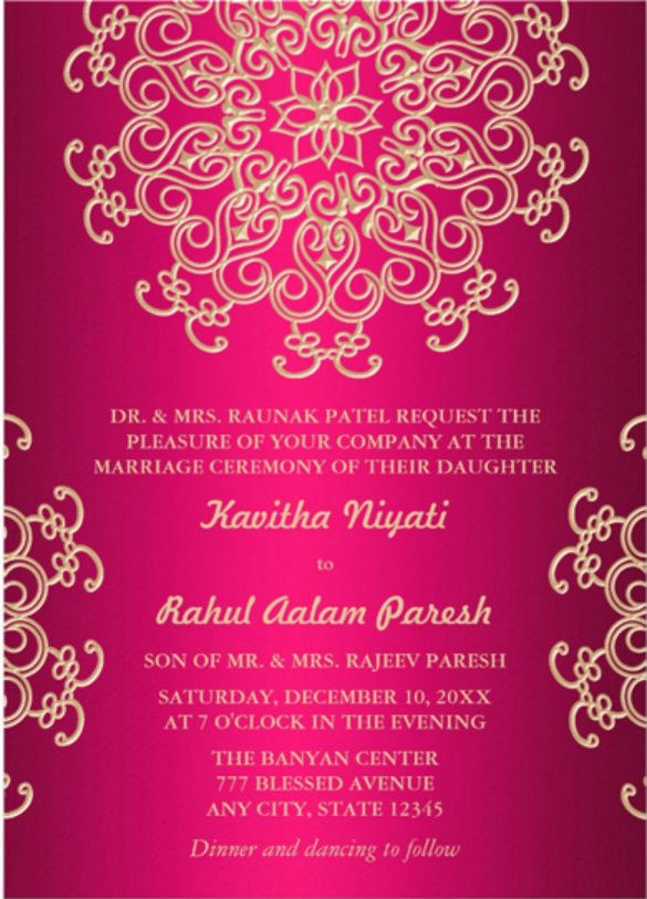 Hindu Wedding Invitation Template Fresh Indian Wedding Card Templates Free Download