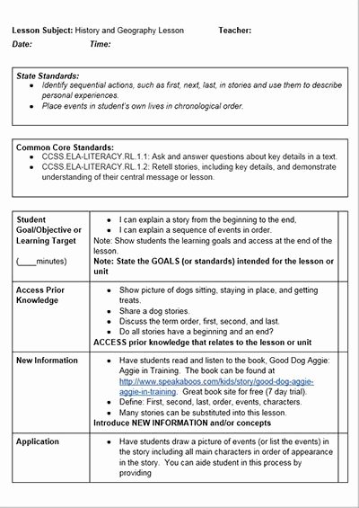 History Lesson Plan Template Awesome Mon Core History Lessons A Lesson Plan Template for