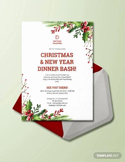 Holiday Dinner Invitation Template Awesome 33 Dinner Invitation Templates Psd Vector Eps Word