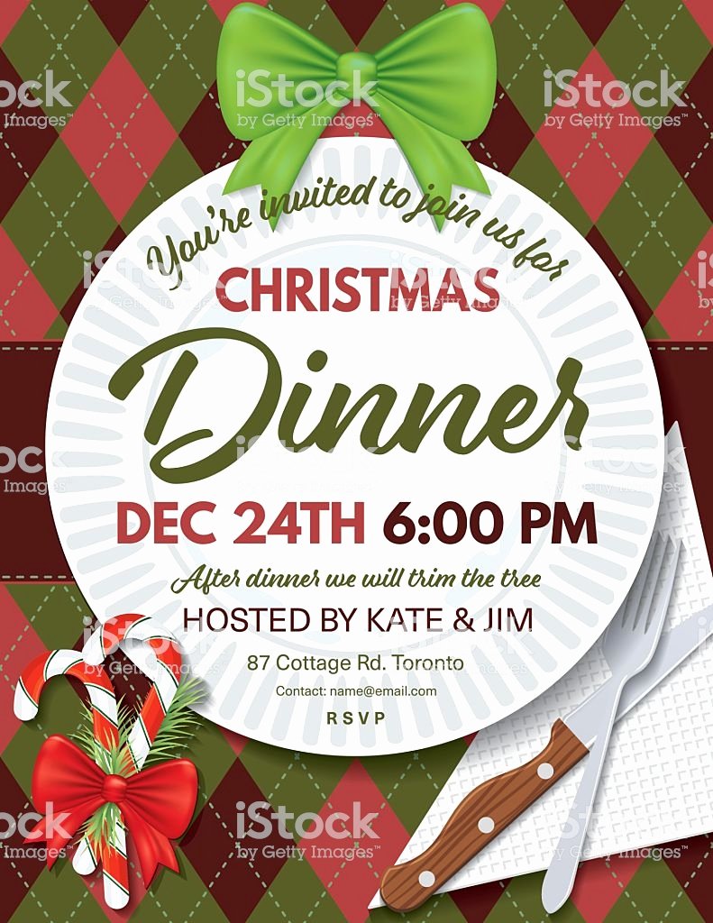 Holiday Dinner Invitation Template Beautiful Argyle Tablecloth Christmas Dinner Invitation Template