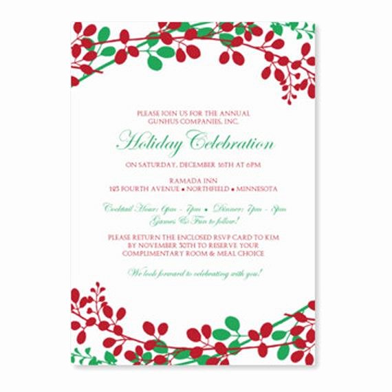 Holiday Dinner Invitation Template Elegant Christmas Dinner Invitation Template by Loveandpartypaper