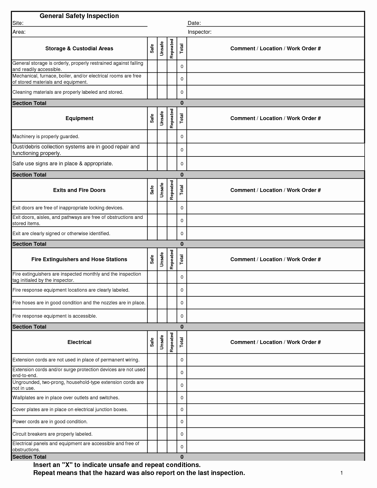 Home Inspection form Template Inspirational Home Inspection Checklist Template Excel