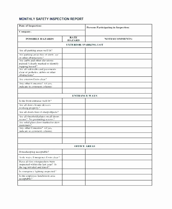 Home Inspection form Template Inspirational Home Inspection Report Template