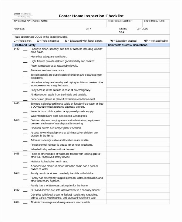 Home Inspection form Template Lovely Home Inspection Templates Free