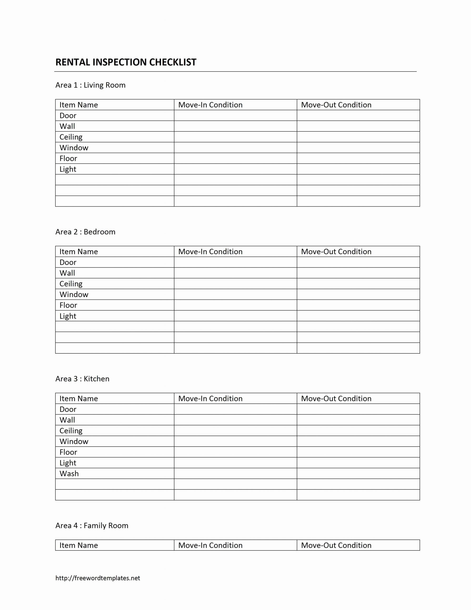 Home Inspection form Template Lovely Home Rental Inspection Checklist