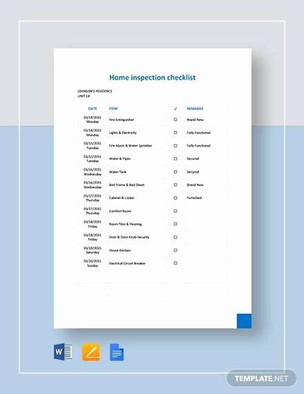 Home Inspection form Template New Free 17 Sample Home Inspection Checklist Templates In