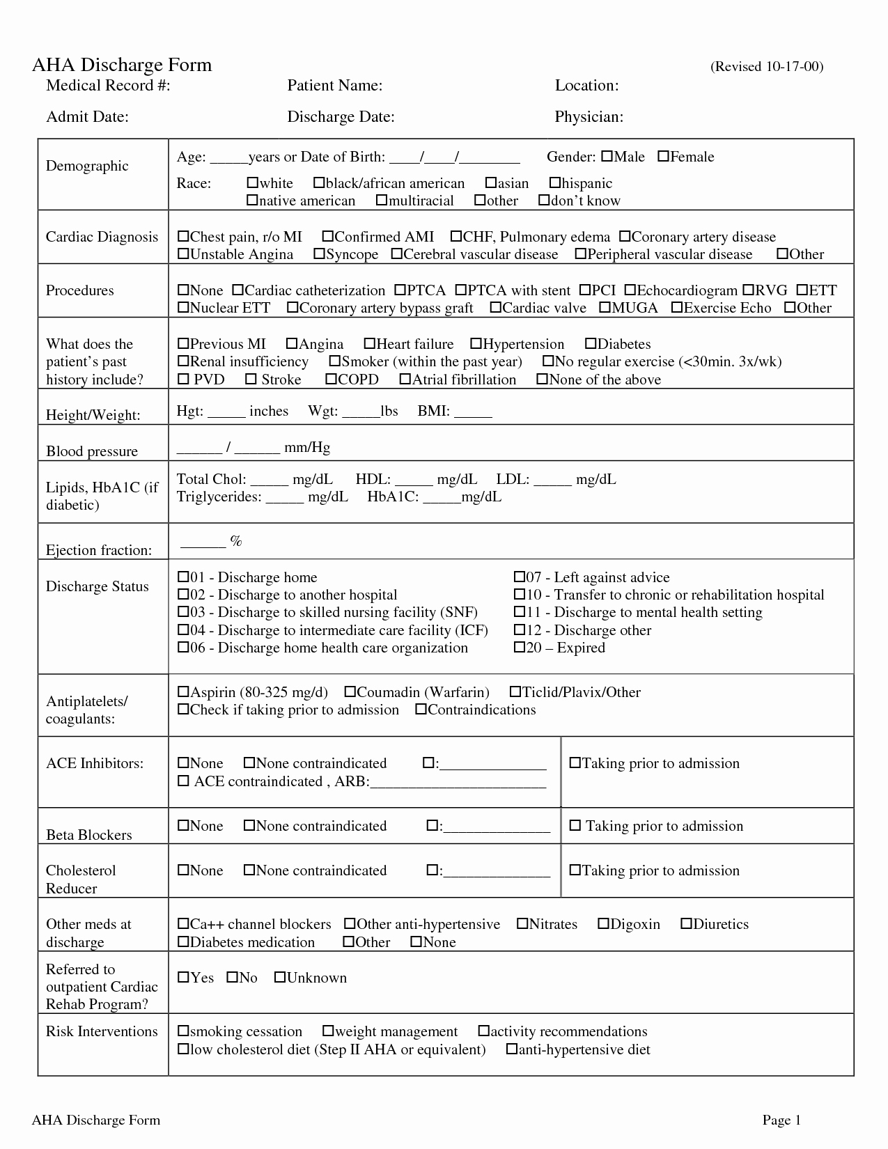 Hospital Discharge form Template Fresh 9 Best Of Free Printable Hospital Discharge forms