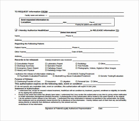 Hospital Discharge form Template Fresh Sample Hospital Release form 11 Download Free Documents