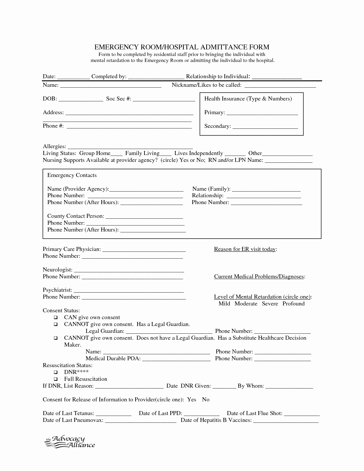 Hospital Discharge form Template Unique Emergency Hospital Discharge form