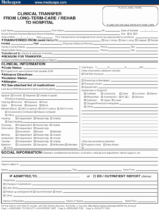 Hospital Release form Template Awesome Collaboration Between Nursing Homes and Health System