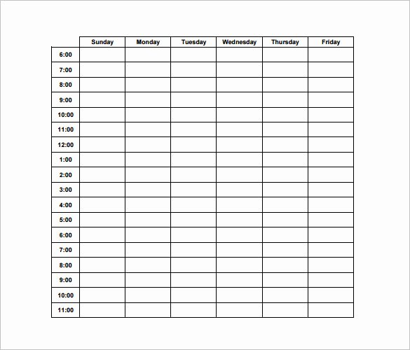 Hour by Hour Schedule Template Awesome Hourly Schedule Template 34 Free Word Excel Pdf