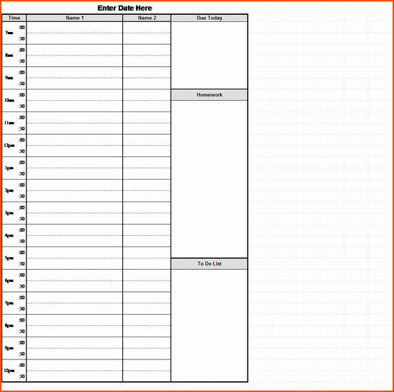 Hour by Hour Schedule Template Best Of 4 Daily Hourly Schedule Bookletemplate