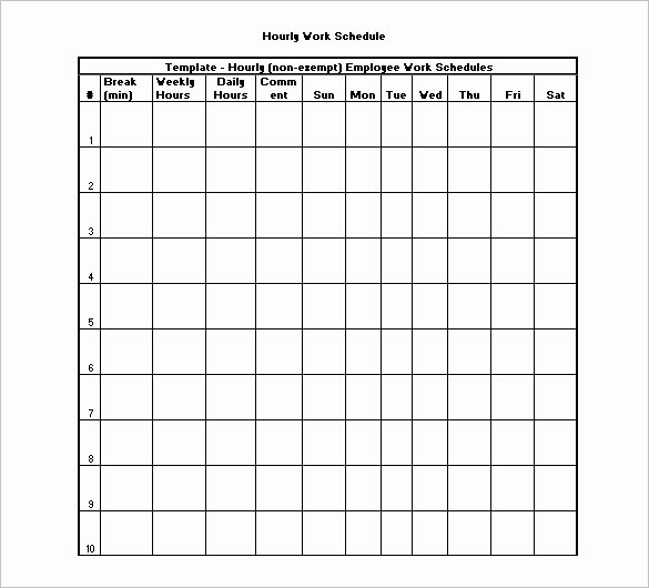 Hour by Hour Schedule Template Best Of Hourly Schedule Template 34 Free Word Excel Pdf