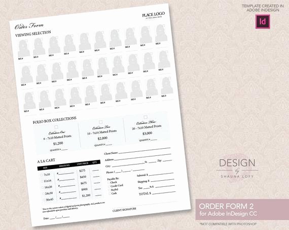 Indesign order form Template Beautiful Portrait order form Design 1 Template by Designbyshaunalofy