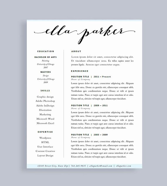 Indesign order form Template Fresh Resume Template Made to order Header