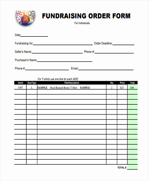 Indesign order form Template Lovely 8 Fundraiser order forms Free Sample Example format